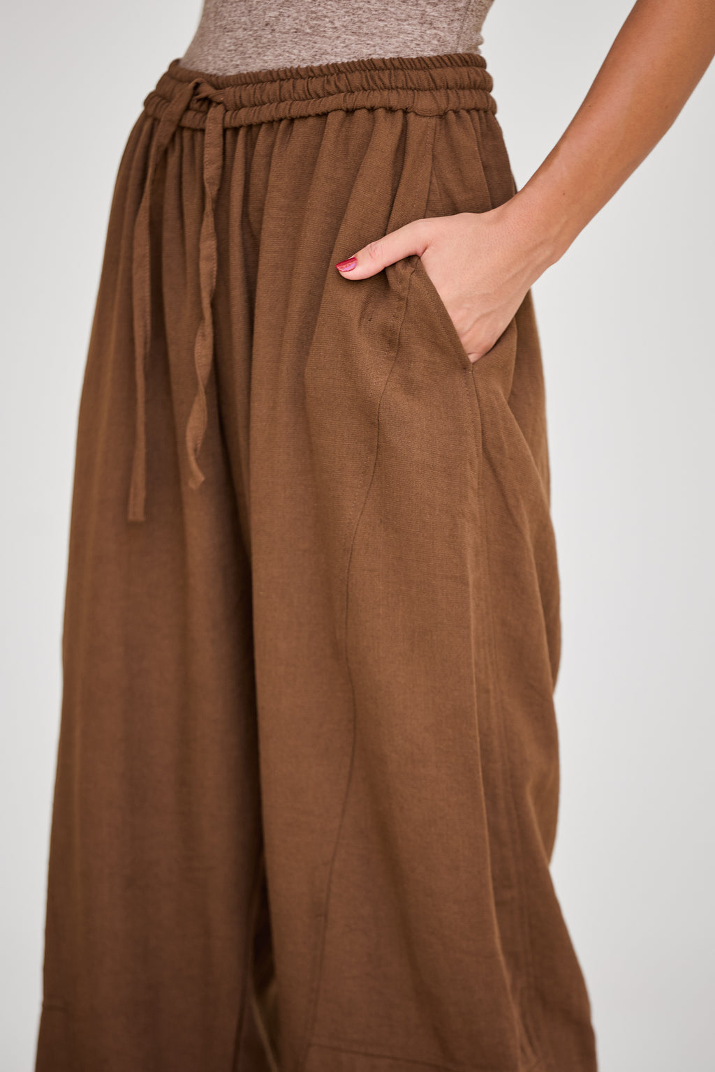Brown Balloon Pants