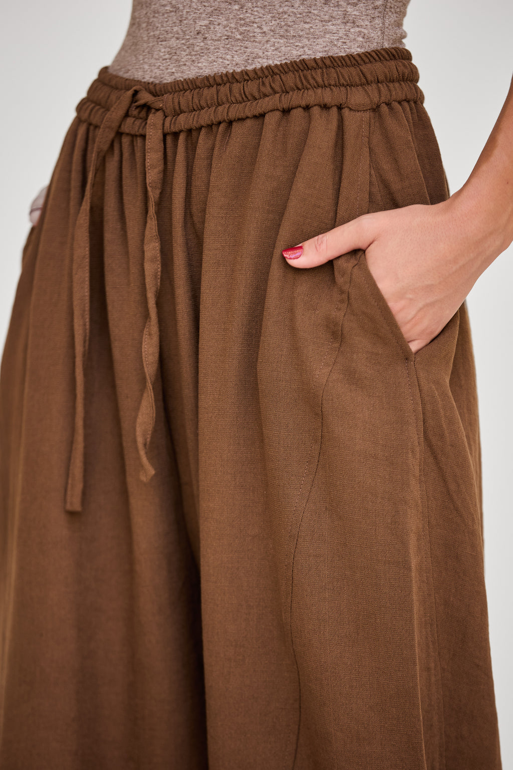 Brown Balloon Pants