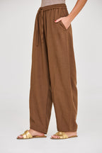 Brown Balloon Pants