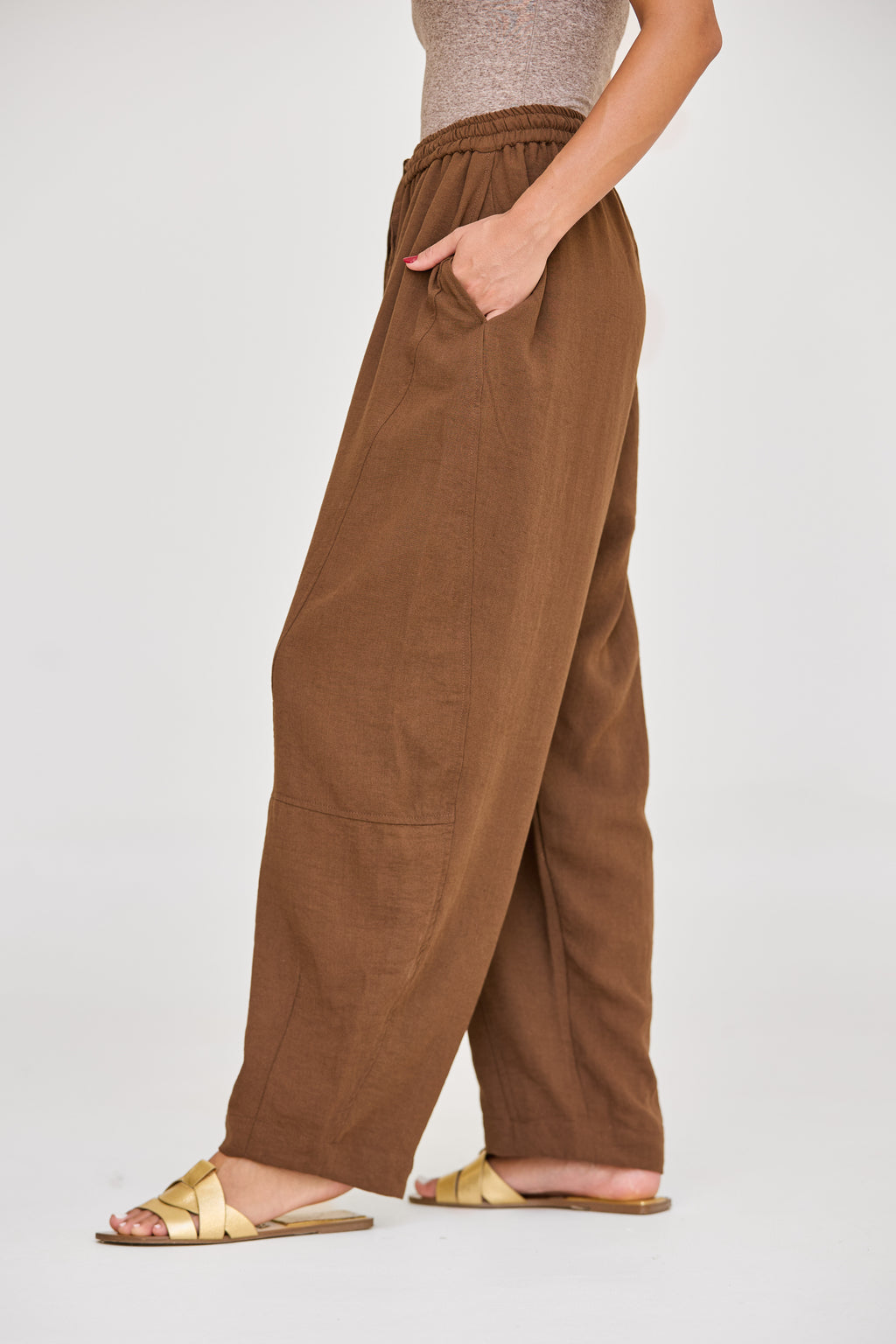 Brown Balloon Pants