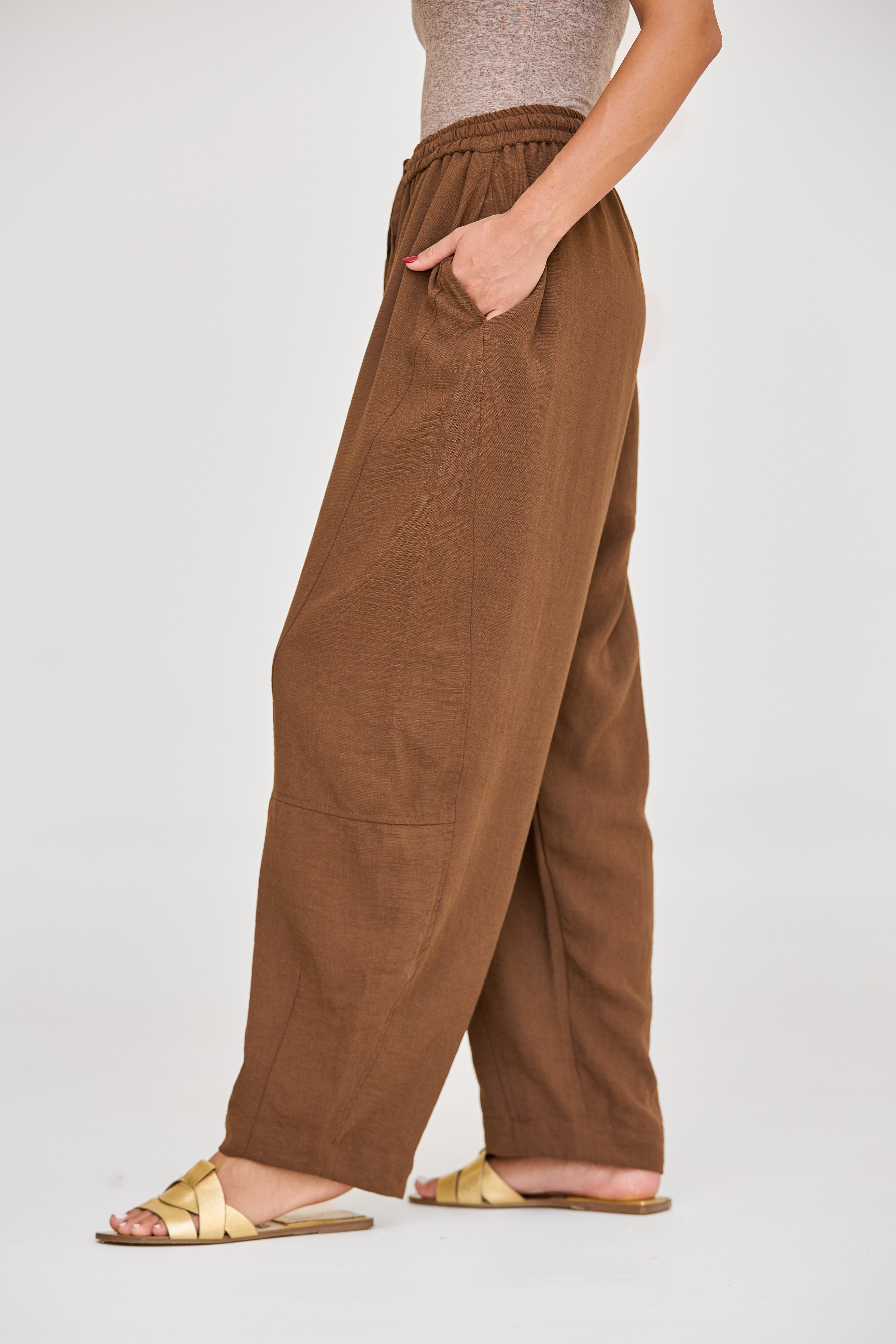 Brown Balloon Pants