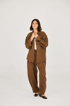 Brown Balloon Pants